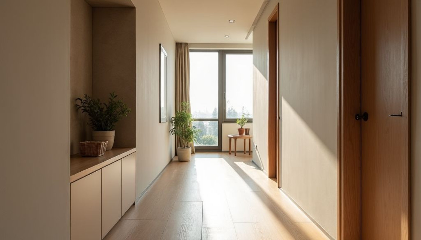 Comment transformer un couloir étroit avec une niche murale ?